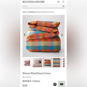 Schoolhouse Woven Plaid Duvet Cover